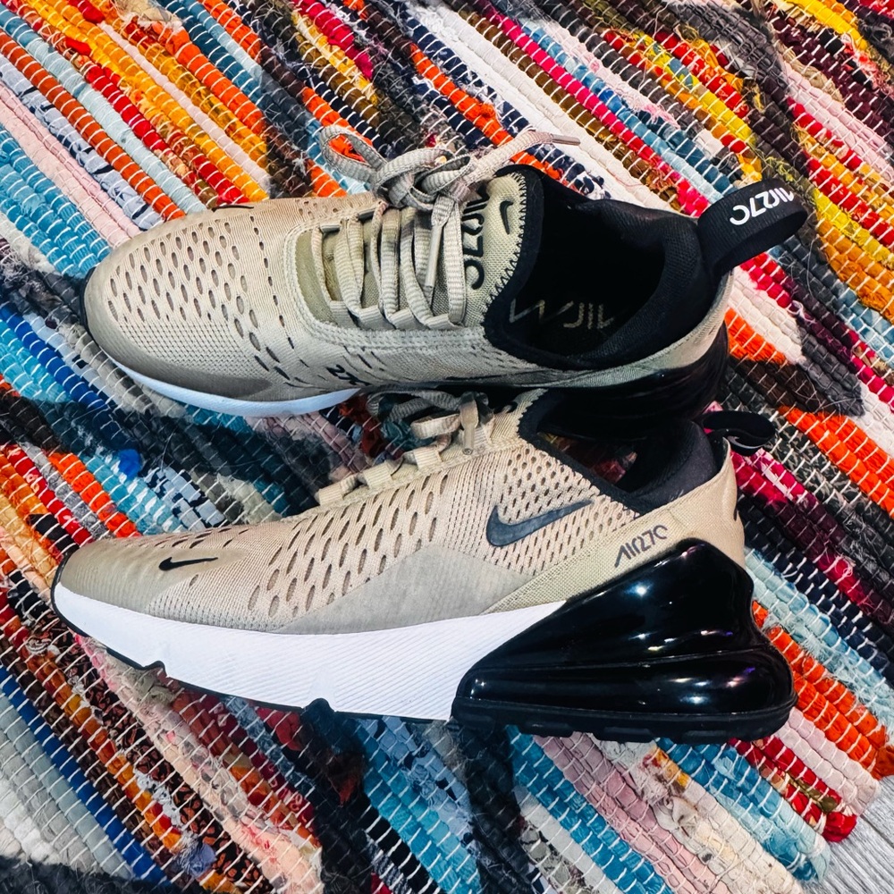 Nike Air Max 270 Beige and Black Sneakers